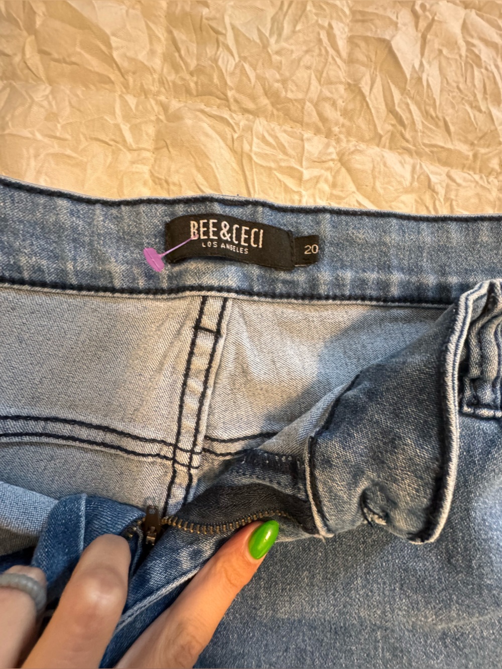 Women's Dark Blue Distressed Skinny Jeans - Picture 4 of 4